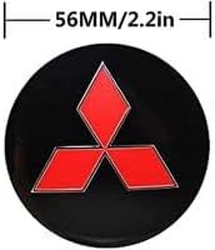 4PCS Car Wheel Center Caps for Mitsubishi ASX Lancer Outlander Eclipse Pajero 56mm Custom Anti-Rust Weatherproof Rim Caps Badge Decals Rims Exterior Accessories in Saudi Arabia