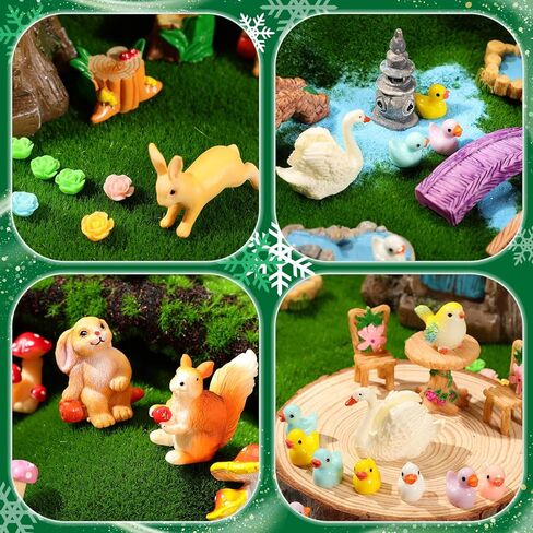 Poen 8'' Solar Light up Fairy House Garden 6-8 Fairy Figures Garden Accessories Kit Animals Doll House Decor Outdoor Micro Landscape Ornaments(Pink) in Saudi Arabia