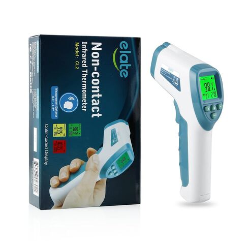 Elate Non Contact/No Touch Digital Forehead Thermometer for Adults, Kids, and Babies. Accurate Hospital Medical Grade Touchless Temporal Thermometer FSA HSA Approved, Pink in Kuwait