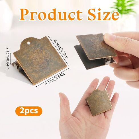 2Pcs Metal Journal Clip Bronze Vintage Book Clips Small Travelers Notebook Clip for Book, Paper, Bookmark Reading Decoration Accessories in Saudi Arabia