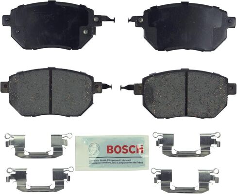 مجموعة وسادات فرامل قرصية من السيراميك الأزرق من BOSCH BE969H مع الأجهزة - متوافقة مع مجموعة مختارة من Infiniti FX35، FX45؛ نيسان ألتيما، ماكسيما، مورانو؛ أمام in Kuwait