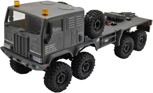 Helidirect HobbyPlus 1/18 RC Crawler CR18P Terranaut 8x8 RC Truck Remote Control Car w Full-Lock 8WD RTR Active All-Wheel Steering, 2-Speed Transmission, Recovery Winch, LED Lights (Gray) in Saudi Arabia