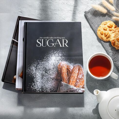 Decorative Book for Home Decor – Sugar, Honey & Cinnamon Decorative Book Set – Neutral Faux Hardcover Books for Kitchen, Coffee Table, Living Room, Shelf Styling – Blank Interior – Set of 3 in Saudi Arabia