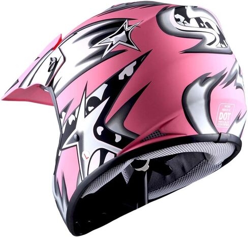 خوذة WOW للشباب موتوكروس MX BMX خوذة دراجة سبايدر أسود + نظارات + حزمة قفازات هيكل عظمي أسود in Kuwait