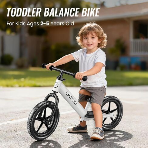 Umatoll Toddler Balance Bike for 2-5 Year Old, Adjustable Kids Toy Bicycle, Gift for Ages 2-3 Girls Boys in Saudi Arabia