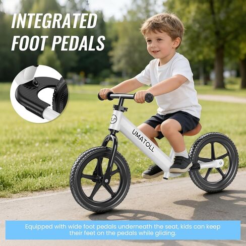 Umatoll Toddler Balance Bike for 2-5 Year Old, Adjustable Kids Toy Bicycle, Gift for Ages 2-3 Girls Boys in Saudi Arabia