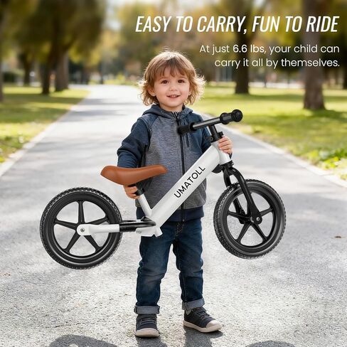Umatoll Toddler Balance Bike for 2-5 Year Old, Adjustable Kids Toy Bicycle, Gift for Ages 2-3 Girls Boys in Saudi Arabia