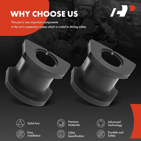 A-Premium 2 x Rear Sway Bar Bushing Kit, Compatible with Mitsubishi Montero Sport 2000 2001 2002 2003 2004 in Saudi Arabia