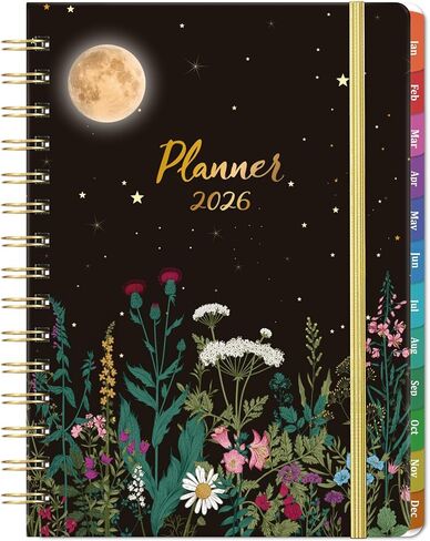 Planner 2024-2025 - Academic Planner 2024-2025, July 2024 - June 2025, 6.4" x 8.5", Weekly and Monthly Planner, Hardcover, Pocket - Dreaming Moonlight in Saudi Arabia