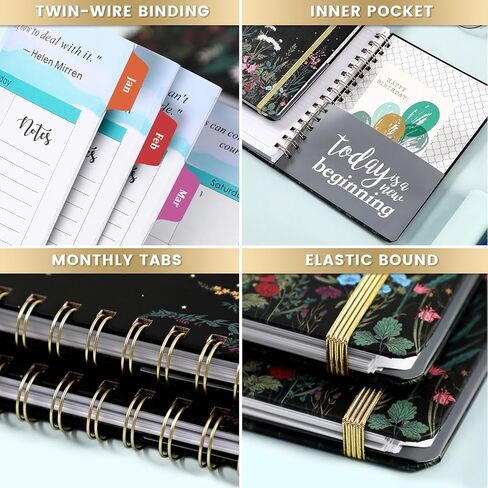 Planner 2024-2025 - Academic Planner 2024-2025, July 2024 - June 2025, 6.4" x 8.5", Weekly and Monthly Planner, Hardcover, Pocket - Dreaming Moonlight in Saudi Arabia