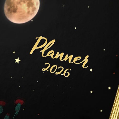 Planner 2024-2025 - Academic Planner 2024-2025, July 2024 - June 2025, 6.4" x 8.5", Weekly and Monthly Planner, Hardcover, Pocket - Dreaming Moonlight in Saudi Arabia