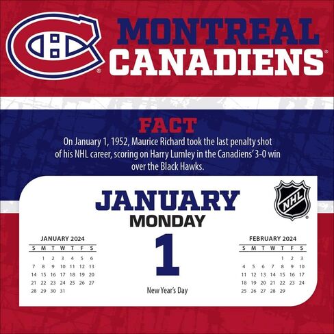 Turner Sports Montreal Canadiens 2025 Box Calendar (25998053087) in Saudi Arabia