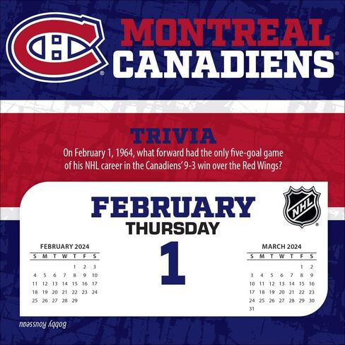 Turner Sports Montreal Canadiens 2025 Box Calendar (25998053087) in Saudi Arabia