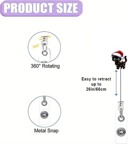 Christmas Funny Goose Badge Reel Nurse Nursing Badge Clip Cuff’ Em Colored Lights Xmas Retractable Clip Christmas Badge Holder for RN CNA LPN Medical Worker |with 24" Durable Nylon in Saudi Arabia