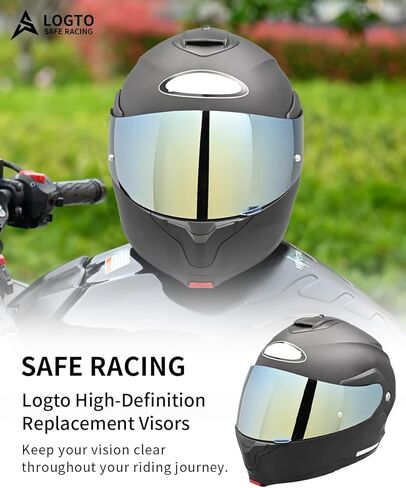Compatible with HJC C91 Visor Replacement HJ-17 Face Shield Motorcycle Helmet Visors C90, C91, C91N,CL-MAX 2, IS-MAX BT, SY-MAX 3, IS-MAX 2, CL-MAX 3 (Clear Revo Blue) in Saudi Arabia