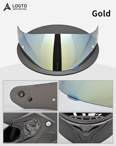 Compatible with HJC C91 Visor Replacement HJ-17 Face Shield Motorcycle Helmet Visors C90, C91, C91N,CL-MAX 2, IS-MAX BT, SY-MAX 3, IS-MAX 2, CL-MAX 3 (Clear Revo Blue) in Saudi Arabia