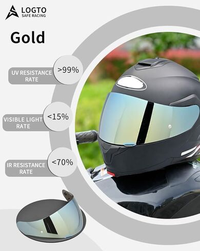 Compatible with HJC C91 Visor Replacement HJ-17 Face Shield Motorcycle Helmet Visors C90, C91, C91N,CL-MAX 2, IS-MAX BT, SY-MAX 3, IS-MAX 2, CL-MAX 3 (Clear Revo Blue) in Saudi Arabia