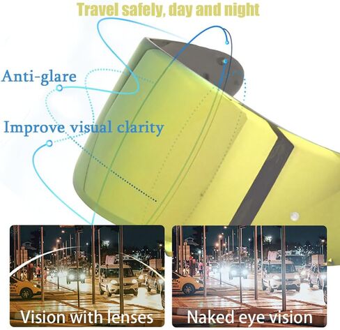 Motorcycle Helmet Visor for HJC i70/i10, UV Protection Helmet Visor Helmet Visor Replacements Motorcycle Helmet Face Shield Tinted Helmet Visor,I Tea Colorful Green in Saudi Arabia