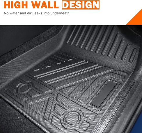 KUST Floor Mats for Tesla Model S Accessories 2012-2024 (Not for Model S Plaid/Long Range) Custom Fit Floor Liner for Model S 1st & 2nd Row Liners Black Non-Slip in Saudi Arabia