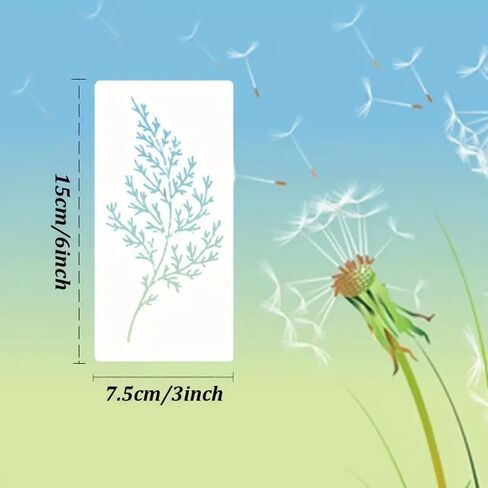 Reusable 18pcs DIY Floral Painting Stencils - Plastic Templates for Wood, Fabric, Paper Craft Supplies - Spray Painting and Doodling in Saudi Arabia