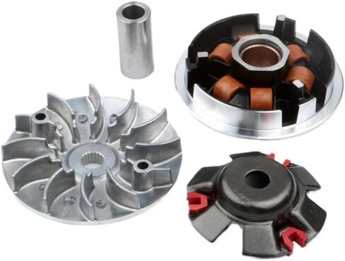 Racing Variator Roller Kit 18x14mm 12g And Fixed Drive Half Pulley Compatible With 125cc 150cc 4T مثل Fiddle 2 Jet 4 Orbit 1 Symphony in Saudi Arabia