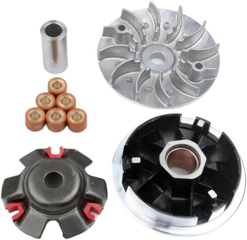 Racing Variator Roller Kit 18x14mm 12g And Fixed Drive Half Pulley Compatible With 125cc 150cc 4T مثل Fiddle 2 Jet 4 Orbit 1 Symphony in Saudi Arabia