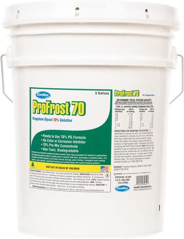 ComStar ProFrost 40, Propylene Glycol Anti-Freeze, Does Not Contain Any Color Or Inhibitor, Prediluted to 40%, Ready to Use Formula, 40% Propylene Glycol, Made in USA, 5 Gallon (35-842) in Saudi Arabia