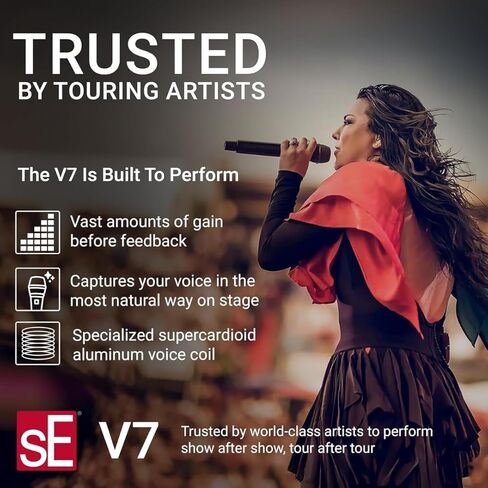 sE Electronics V7-White Studio-Grade Handheld Microphone Supercardioid, White in Saudi Arabia