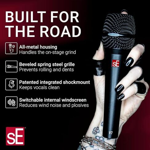 sE Electronics V7-White Studio-Grade Handheld Microphone Supercardioid, White in Saudi Arabia