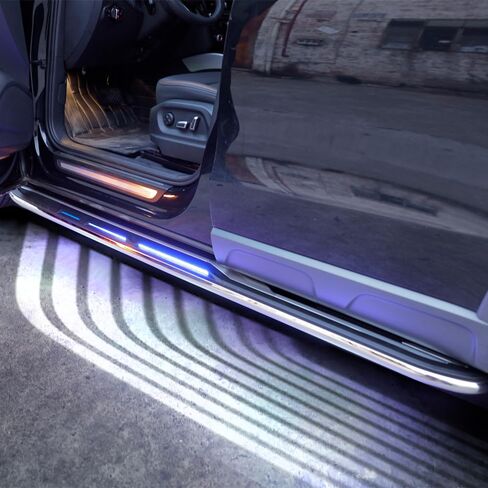 2Pcs LED Running Boards for Range Rover Evoque 2011-2019 - Durable Aluminum Side Steps with Dynamic Light Effects and Cool Visual Design - Weather-Resistant Construction in Saudi Arabia