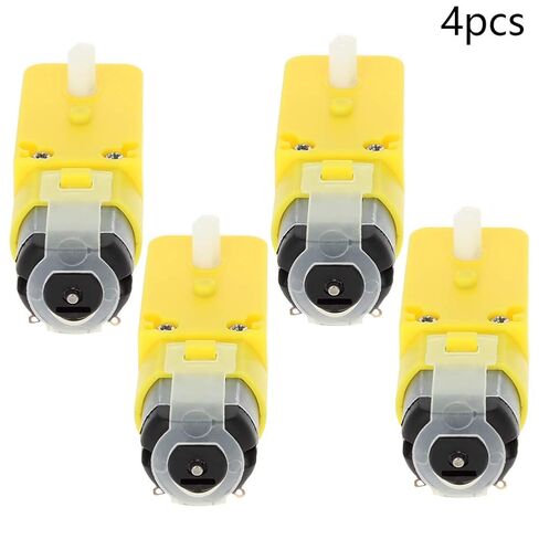 Fielect 4Pcs DC Electric Motor 3-6V 1:120 Gear TT Motor Dual Shaft for Arduino Smart Car Robot Toys Cars Chassis Models Vibration Products (I Shape) in Saudi Arabia