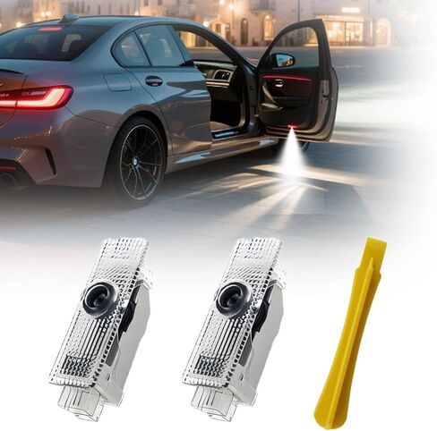4pcs Car Door Lights Logo Projector,Upgrade HD LED Car Welcome Lights Compatible with1/3/4/5/6/7/x1/x2/x3/x4/x5/x6/x7/M/Series Accessories,Dual Plug Puddle Lights Ghost Shadow Light in Saudi Arabia
