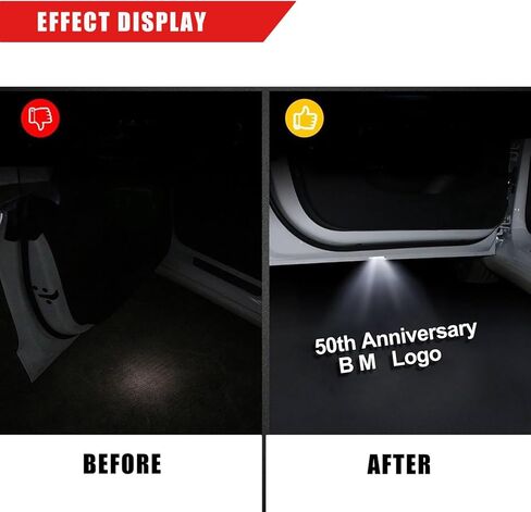 4pcs Car Door Lights Logo Projector,Upgrade HD LED Car Welcome Lights Compatible with1/3/4/5/6/7/x1/x2/x3/x4/x5/x6/x7/M/Series Accessories,Dual Plug Puddle Lights Ghost Shadow Light in Saudi Arabia
