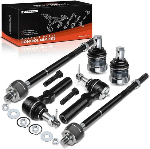 A-Premium Set of 6, Front Lower Ball Joint, Inner Outer Tie Rod End, Compatible with Dodge & Chrysler & Plymouth - 1996-2000 - Grand Caravan, Caravan, Town & Country, Grand Voyager, Voyager in Saudi Arabia