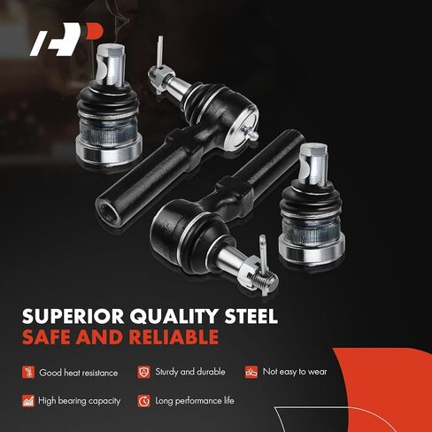 A-Premium Set of 6, Front Lower Ball Joint, Inner Outer Tie Rod End, Compatible with Dodge & Chrysler & Plymouth - 1996-2000 - Grand Caravan, Caravan, Town & Country, Grand Voyager, Voyager in Saudi Arabia