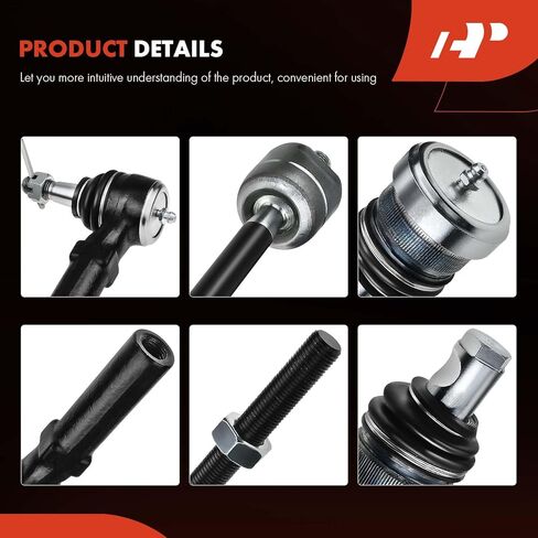 A-Premium Set of 6, Front Lower Ball Joint, Inner Outer Tie Rod End, Compatible with Dodge & Chrysler & Plymouth - 1996-2000 - Grand Caravan, Caravan, Town & Country, Grand Voyager, Voyager in Saudi Arabia