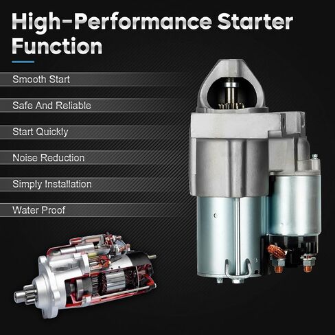 New Starter for 3.4l Chevy Equinox/Malibu, 3.4l 3.5l 3.9l Pontiac G6 Torrent, 3.5l Saturn Aura Vue Replaces # 410-12352, SDR0341, 323-1631, 8000064, 89017755 in Saudi Arabia