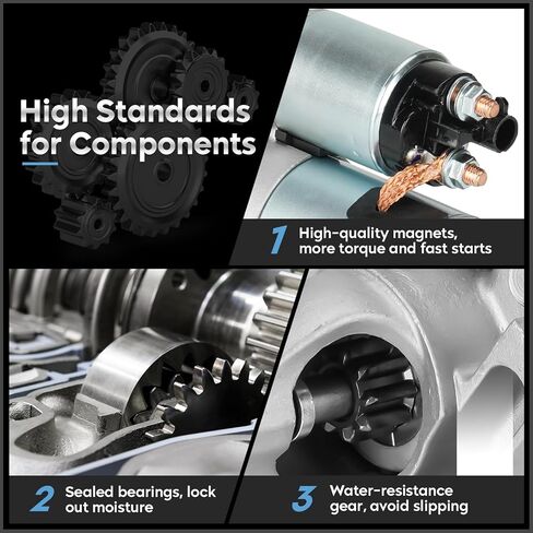 New Starter for 3.4l Chevy Equinox/Malibu, 3.4l 3.5l 3.9l Pontiac G6 Torrent, 3.5l Saturn Aura Vue Replaces # 410-12352, SDR0341, 323-1631, 8000064, 89017755 in Saudi Arabia