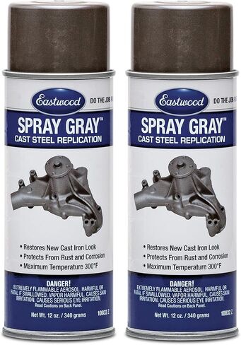 Eastwood Acrylic Spray Gray Detail Lacquer Anti Corrosion Cast Iron Look Paint Aerosol 12 Oz | 2 Pack in Saudi Arabia