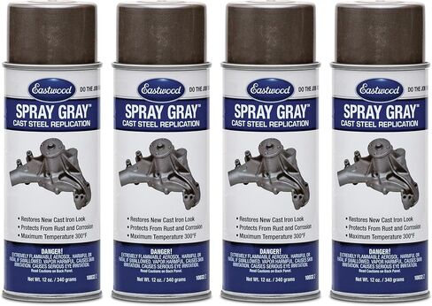 Eastwood Acrylic Spray Gray Detail Lacquer Anti Corrosion Cast Iron Look Paint Aerosol 12 Oz | 2 Pack in Saudi Arabia