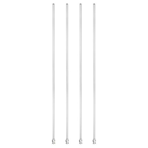 PATIKIL 12Ga x 12 Inch Stainless Steel Dispensing Needle Tips, 4Pcs Metal Glue Needle Tube Blunt Tips Luer Lock for Thick Glue Ink Lab, Silver in Saudi Arabia