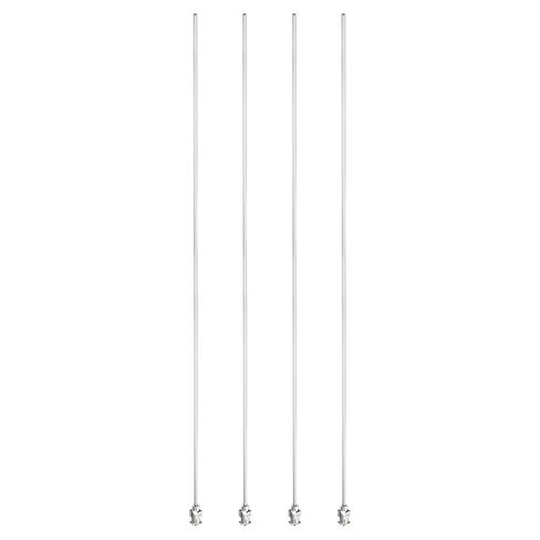 PATIKIL 12Ga x 12 Inch Stainless Steel Dispensing Needle Tips, 4Pcs Metal Glue Needle Tube Blunt Tips Luer Lock for Thick Glue Ink Lab, Silver in Saudi Arabia