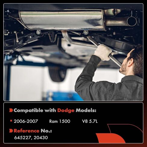 A-Premium Catalytic Converter Kit Direct-Fit Compatible with Dodge Ram 1500 2006 2007, 5.7L, E.P.A. Compliant in Saudi Arabia
