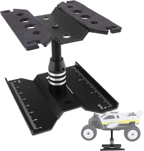 HobbyPark Mini RC Car Work Stand ألومنيوم لـ 1/24 1/18 مقياس RC الزاحف المحوري SCX24 Traxxas TRX4M FCX24 FCX18 محطة عمل 360 درجة دوران رفع سفلي (أسود) in Saudi Arabia