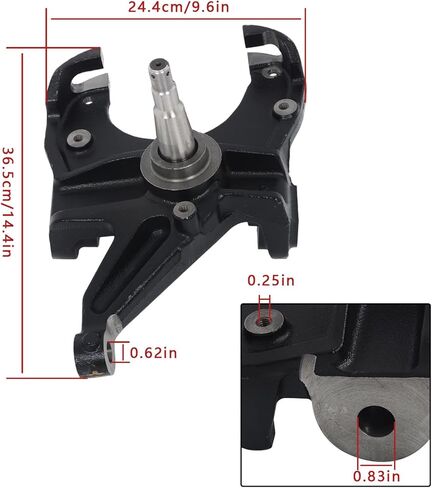 3" Drop Lowering Spindles Kit W/ 1" Thick Rotor Replacement for C10 C15 1973-1987 in Saudi Arabia