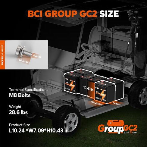 Litime 48V Lithium Golf Cart Battery Kit, Up to 5.12KW Output, CAN&RS485 Communication, Bluetooth 5.0, 4000+ Cycles, IP65 Waterproof, Perfect for Golf Carts,Home in Kuwait