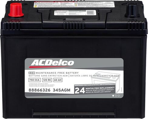 ACDelco Silver 34SAGM (88866326) 24 Month Warranty AGM BCI Group 34 Battery in Saudi Arabia