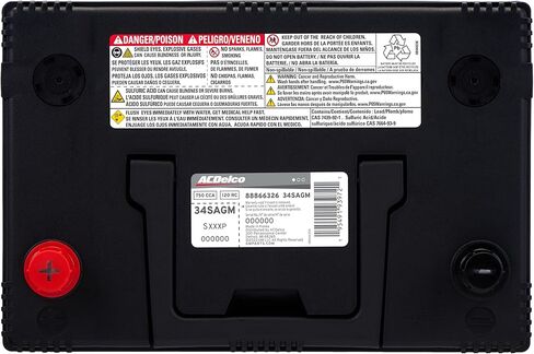 ACDelco Silver 34SAGM (88866326) 24 Month Warranty AGM BCI Group 34 Battery in Saudi Arabia