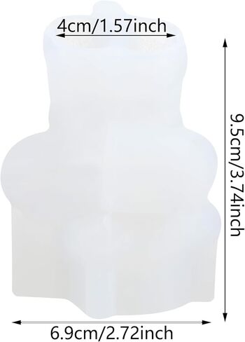 Bear Resin Casting Silicone Mold Animal Bear Candle Molds for Candles Making Aromatherapy Candles Wax Polymer Clay Home Decoration in Saudi Arabia