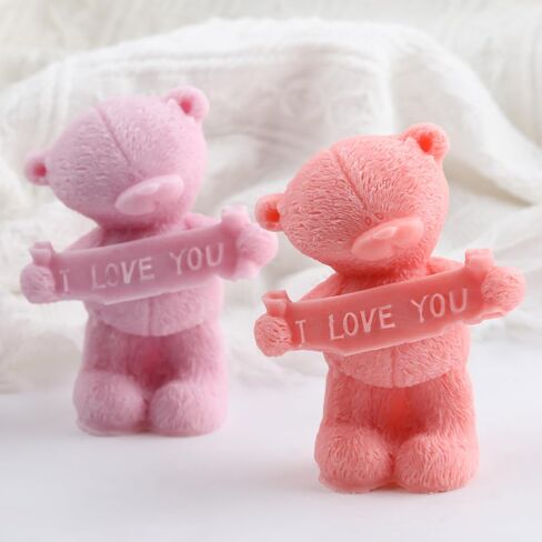 Bear Resin Casting Silicone Mold Animal Bear Candle Molds for Candles Making Aromatherapy Candles Wax Polymer Clay Home Decoration in Saudi Arabia